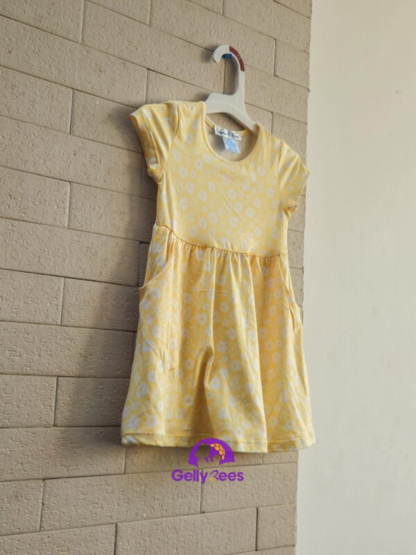 Emma & Elsa Yellow Floral Baby Girl Dress – 2 Years