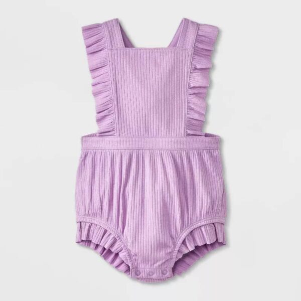 Cat & Jack Baby Girls' Ruffle Romper - Purple